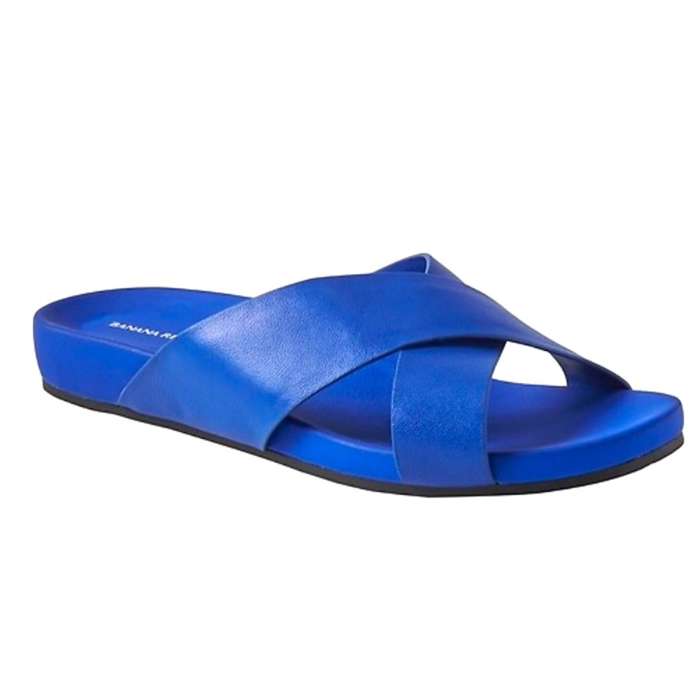 Banana Republic Blue Cross Over Sandals